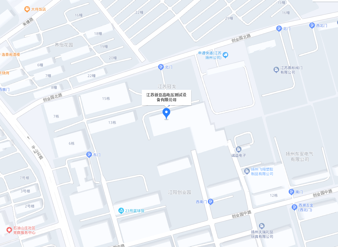 江苏新亚高电压测试设备有限公司地理位置示意